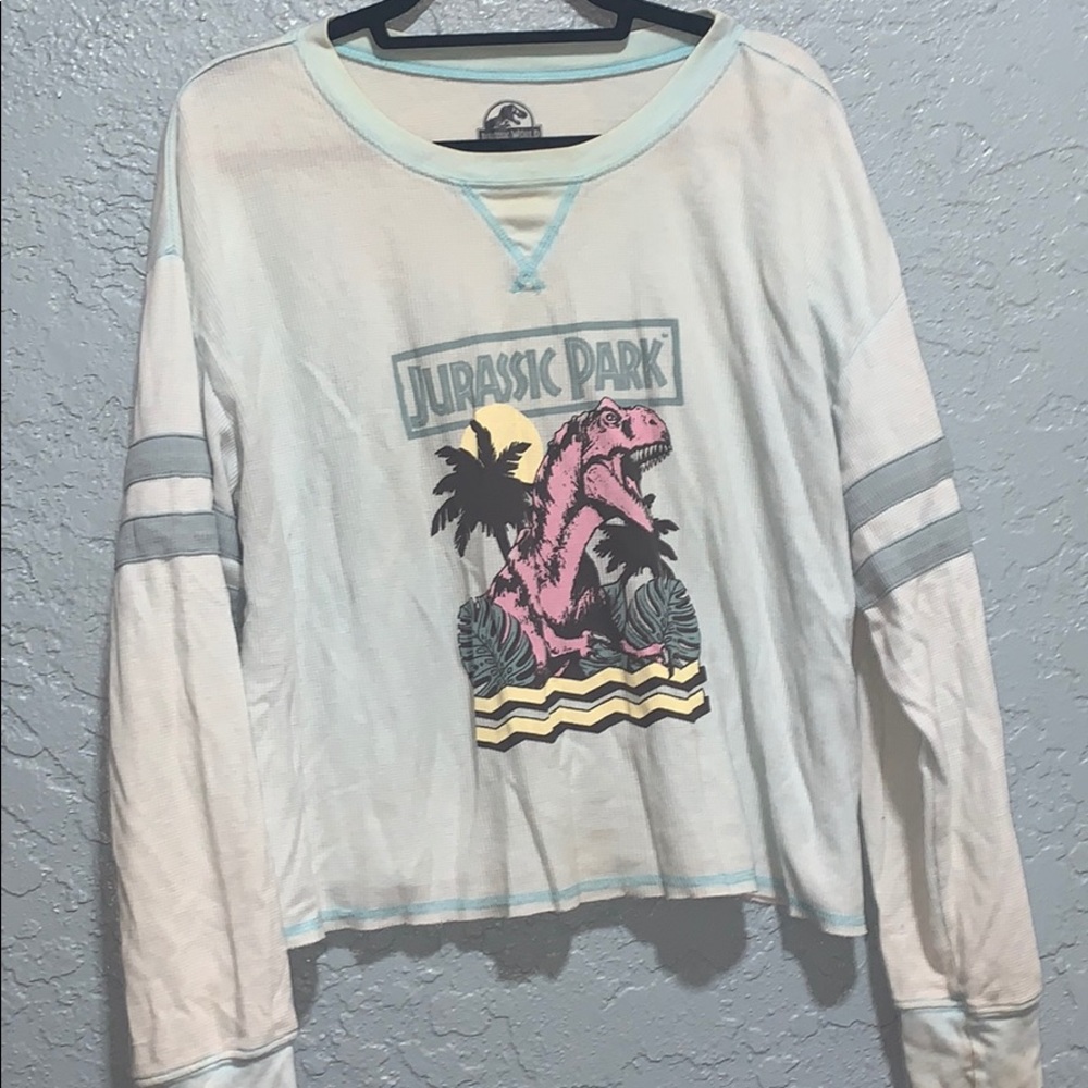 Thin long sleeve Jurassic park shirt.